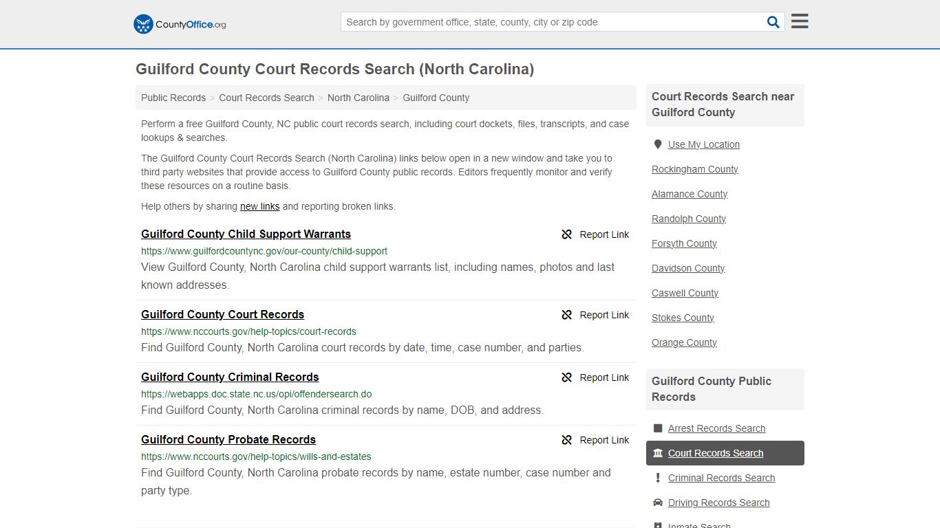 Guilford County Court Records Search (North Carolina)